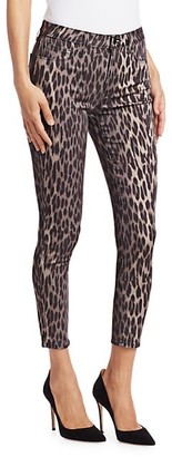 L'Agence Margot High-Rise Ankle Skinny Leopard-Print Jeans