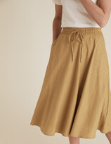 Thumbnail for your product : Marks and Spencer Linen Midi A-Line Skirt