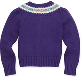 Thumbnail for your product : Ralph Lauren Childrenswear Fair Isle Yoke Cardigan, Purple, 2T-3T