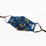 Thumbnail for your product : Jessie Zhao New York - 2 Pack 100% Organic Cotton Face Mask With Filter Pocket Blue Leopard No.1