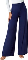Thumbnail for your product : Roman Originals Wide Leg Trousers for Women UK Ladies Palazzo Pants Evening Jersey Elasticated High Waist Smart Flared Culotte Office Work Going Out Loose Crepe Bottoms - Red - Size 22