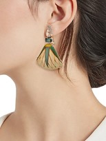 Thumbnail for your product : Silvia Furmanovich Marquetry 18K Yellow Gold, Tourmaline & Light Brown Diamond Fan Earrings