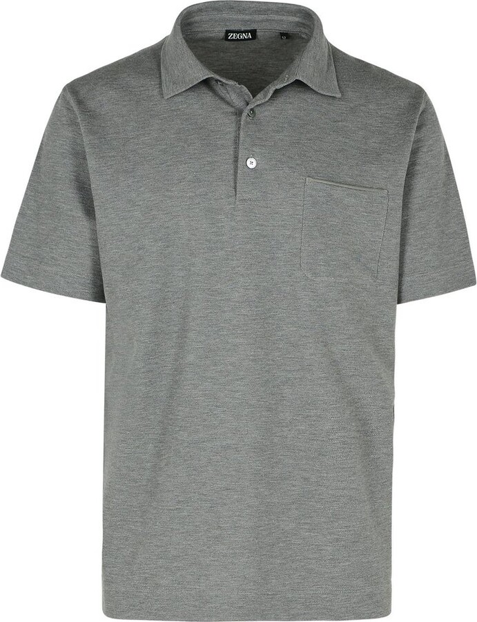 Zegna Short Sleeved Half-Buttoned Polo Shirt