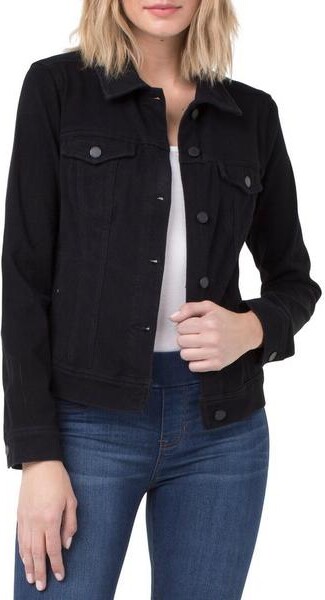 Liverpool Los Angeles Women's Classic Powerflex Denim Jacket XSmall Black Rinse