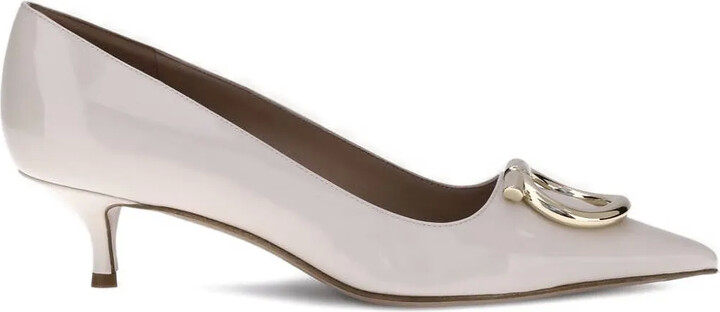 Ferragamo 50mm Gancini patent-leather pumps ShopStyle Heels