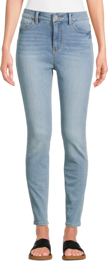 Time and Tru Women’s High Rise Skinny Jeans, 27″, 29” Inseams, Sizes 2-22