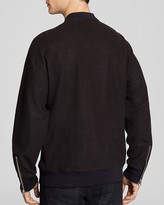 Thumbnail for your product : BLK DNM 50 Bomber Sweatshirt with Leather Trim