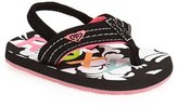 Thumbnail for your product : Roxy 'Teenie Wahine - Low Tide' Flip Flop (Walker & Toddler)