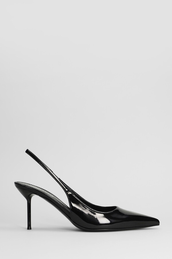 Paris Texas Lidia Slingback 70 Pumps In Black Patent Leather