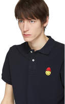 Thumbnail for your product : Ami Alexandre Mattiussi Navy Limited Edition Smiley Edition Pique Polo