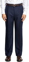 Thumbnail for your product : Brooks Brothers Madison Fit Pleat-Front Flannel Trousers