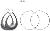 Thumbnail for your product : Wet Seal Diamond-Dusted Hoop & Stud Earrings