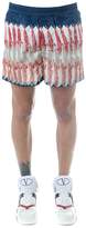 Thumbnail for your product : Valentino Feather Print Swim Shorts