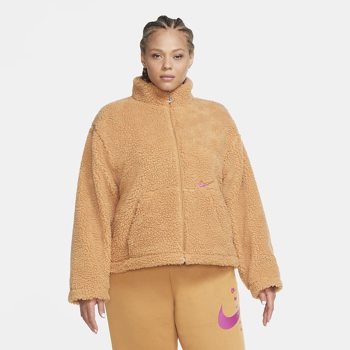 Nike Women's Sherpa Jacket (Plus Size Sportswear Swoosh - ShopStyle