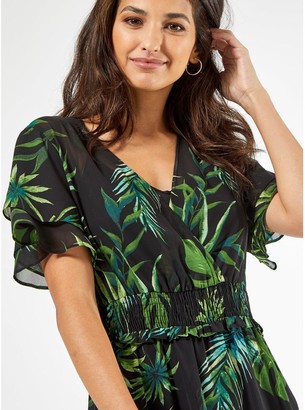 Dorothy Perkins Ava Tropical Dress - Green