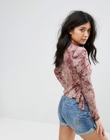 Thumbnail for your product : Glamorous Long Sleeve Tie Dye Top