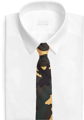 Valentino Camouflage Printed Silk Tie