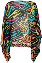 Thumbnail for your product : Moschino Swim zebra-pattern beach cover-up