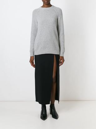 Neil Barrett slit detail skirt - women - Polyamide/Spandex/Elastane/Virgin Wool - 40