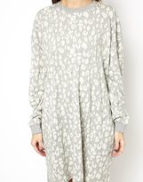 Thumbnail for your product : ASOS Oversized Sweat Dress In Animal Print