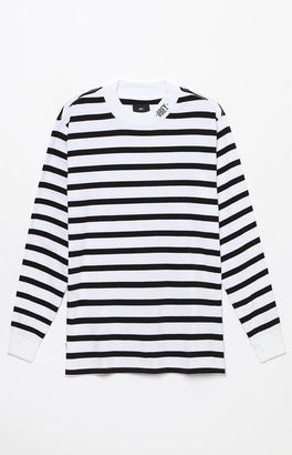 Obey Holten Striped Long Sleeve Mock Neck T-Shirt