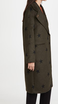 Thumbnail for your product : AVEC LES FILLES Star Print Wool Coat