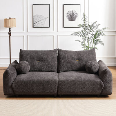 Hokku Designs Versatile Option Gray Lamb's Wool Bedroom Furniture Living Room With Pillows - Comfortable And Decorative