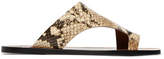 Thumbnail for your product : Atelier ATP Roma Snake-effect Leather Sandals - Snake print