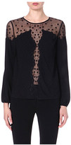 Thumbnail for your product : Temperley London Embroidered sheer-panel top