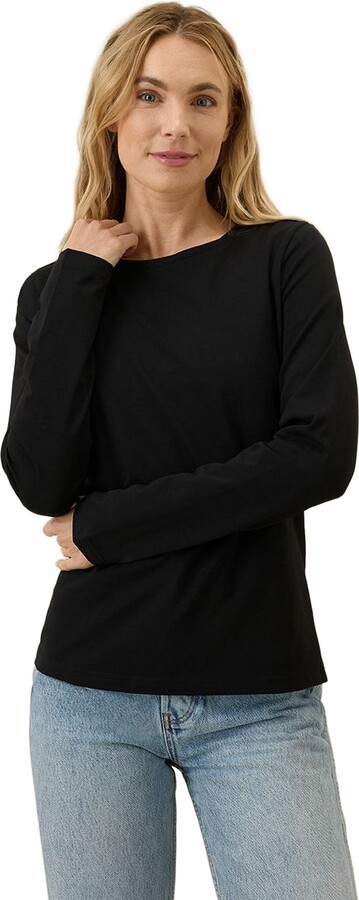 Pact Organic Cotton Luxe Stretch Jersey Slim Long Sleeve Tee