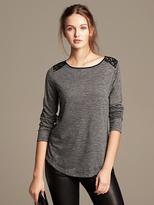 Thumbnail for your product : Banana Republic Lace-Shoulder Tee