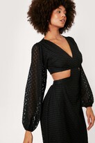 Thumbnail for your product : Nasty Gal Womens Polka Dot Jacquard Cut Out Maxi Dress