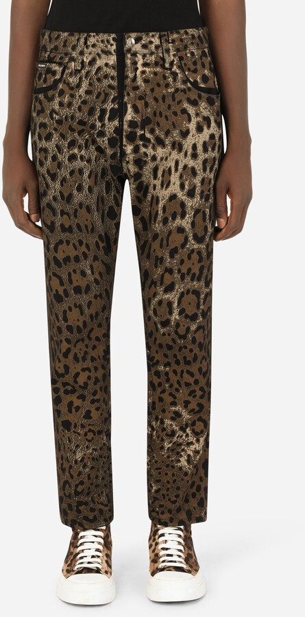 Men's Rock Star Animal Print High Fashion Rap Leopard Print Pants    DL1237-BB8C 