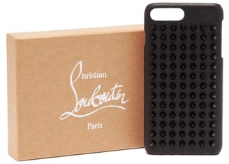 Christian Louboutin Loubiphone Spike Leather Iphone 8+ Case - Black