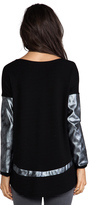 Thumbnail for your product : Generation Love Bobo Silver Leather Sweater