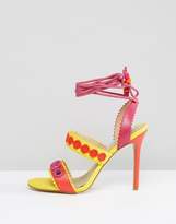 Thumbnail for your product : Forever Unique Lace Up Ankle Strap Zig Zag Heeled Sandal