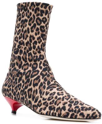 Couture Gia leopard print sock boots