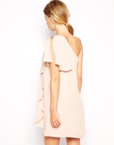 Thumbnail for your product : ASOS Frill One Shoulder Shift Dress