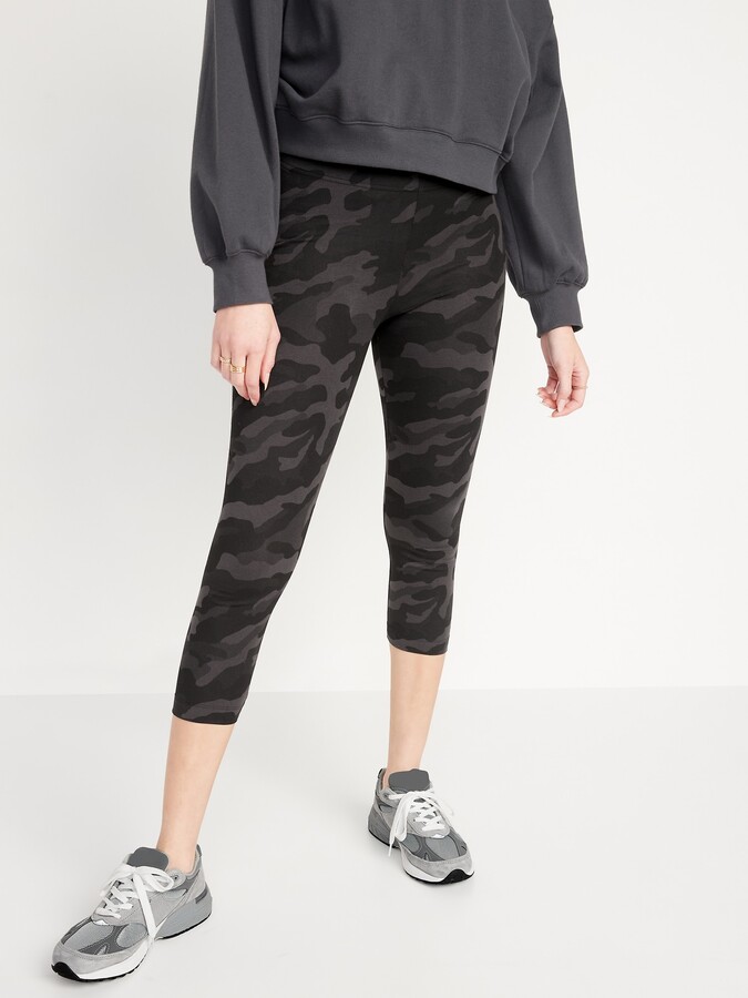 High-Waisted Printed Cropped Leggings 