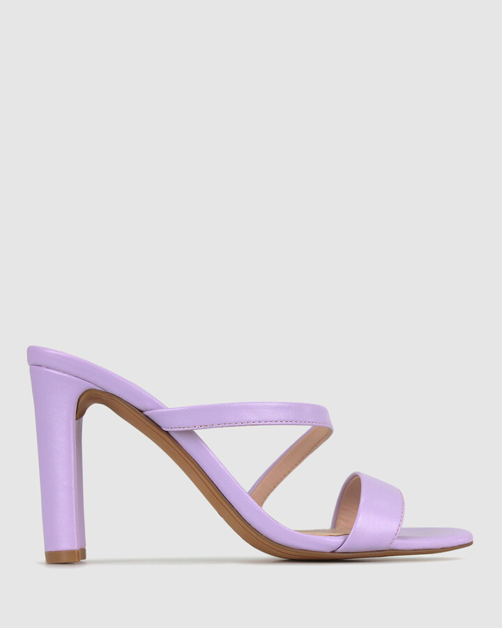 lilac open toe heels