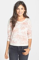 Thumbnail for your product : Lush Colorblock Floral Print Sweatshirt (Juniors)