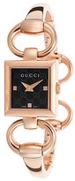 Thumbnail for your product : Gucci Women's Tornabuoni Rose-Tone Steel Black Dial