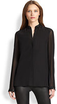 Thumbnail for your product : Akris Punto Embellished Silk Blouse