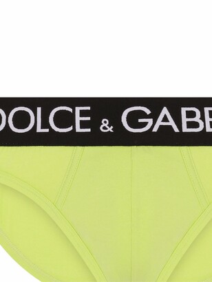 Dolce & Gabbana Logo-Waistband Stretch-Cotton Briefs
