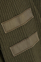 Thumbnail for your product : Amiri Twill-paneled wool and cashmere-blend sweater