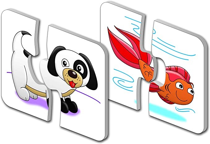 The Learning Journey: My First Match It - Head and Tails - 2 Year Old Toys, Puzzles for Toddlers, Toddler Puzzle, Educational Toys for 2 Year Old - 15 Self-Correcting Animal Matching Puzzles