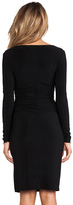Thumbnail for your product : Norma Kamali KAMALIKULTURE Long Sleeve Shirred Waist Dress