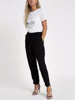 Thumbnail for your product : RI Petite RI Petite Belt Detail Tapered Fit Trousers- Black