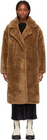Thumbnail for your product : Yves Salomon Meteo Brown Meteo Maxi Single Breasted Coat