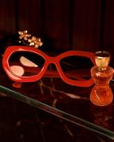 Thumbnail for your product : Alice + Olivia Dinah Chunky Geometric Sunglasses, Red
